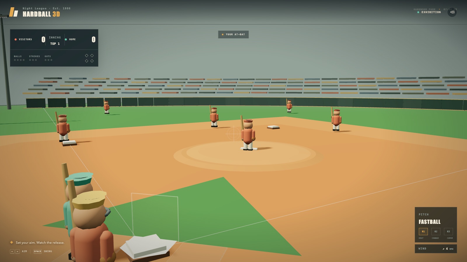 GPT-6 Luna Hardball 3D gameplay from the batter's view